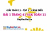 Giải bài 1 trang 41 Toán 11 tập 1 SGK Cánh Diều
